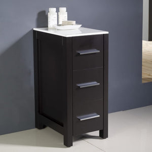 Fresca FST6212ES Fresca Torino 12" Espresso Bathroom Linen Side Cabinet