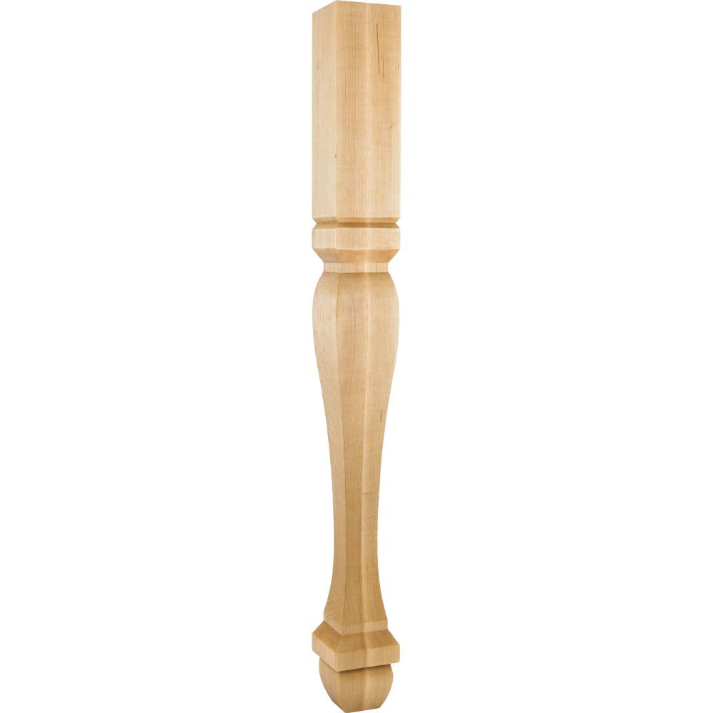 Hardware Resources P13-3.5-ALD 3-1/2" W x 3-1/2" D x 35-1/2" H Alder Footed Square Post