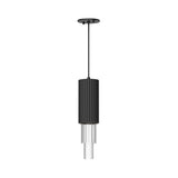 Alora PD502204AGCR BORDEAUX 4" PD AGED BRASS CLEAR RIBBED GLASS CORD 72 LED 3000K 90CRI 10W