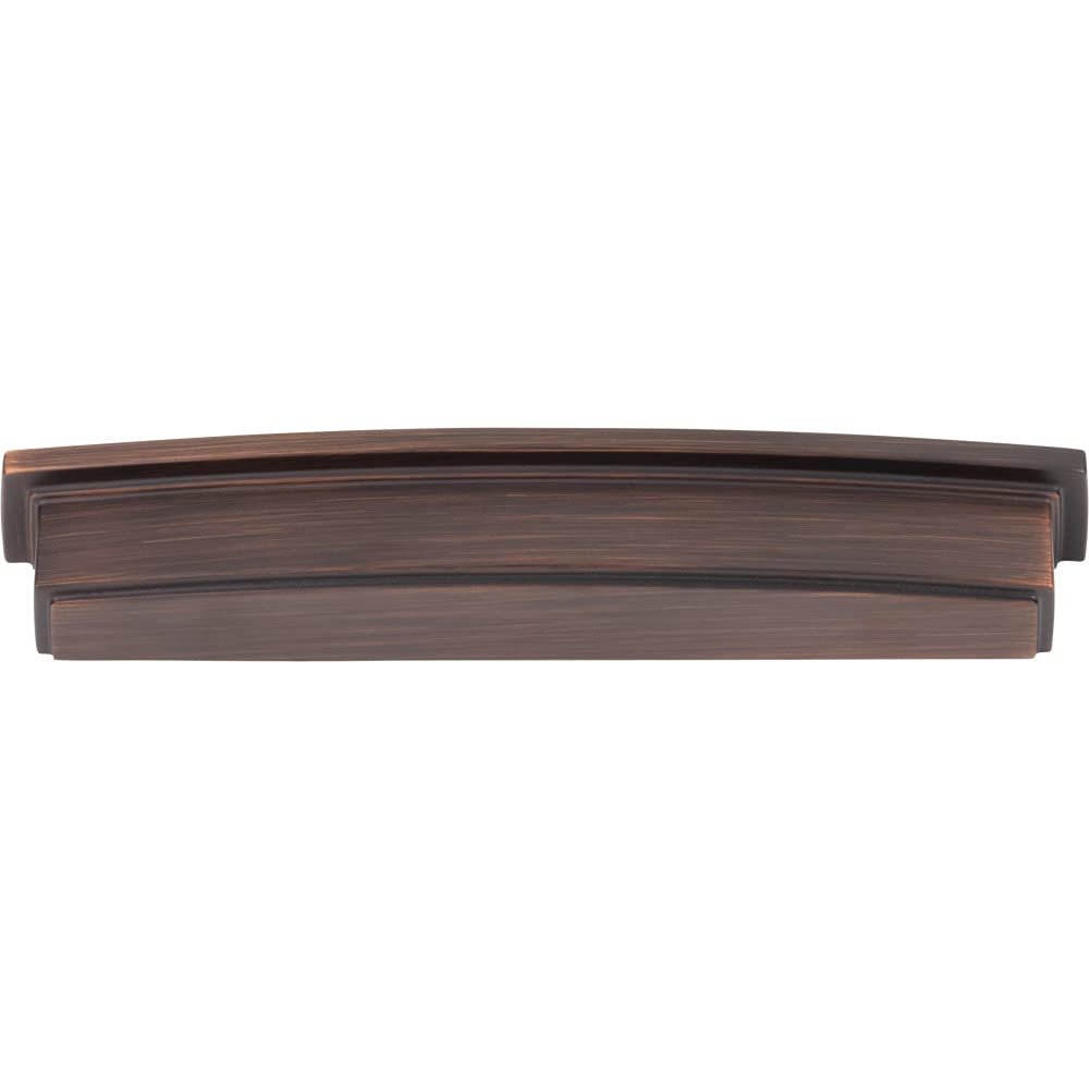 Jeffrey Alexander 141-160DBAC 160 mm Center Brushed Oil Rubbed Bronze Square-to-Center Square Renzo Cabinet Cup Pull