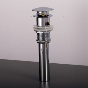 DAX Brass Round Vanity Sink Pop-Up Drain with Overflow, Chrome DAX-82006-CR