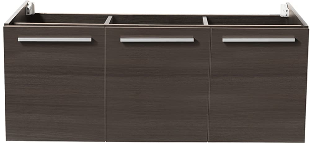 Fresca FCB8092GO-D Fresca Vista 48" Gray Oak Wall Hung Double Sink Modern Bathroom Cabinet