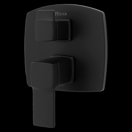 Deckard Stacked Diverter Trim Kit in Matte Black