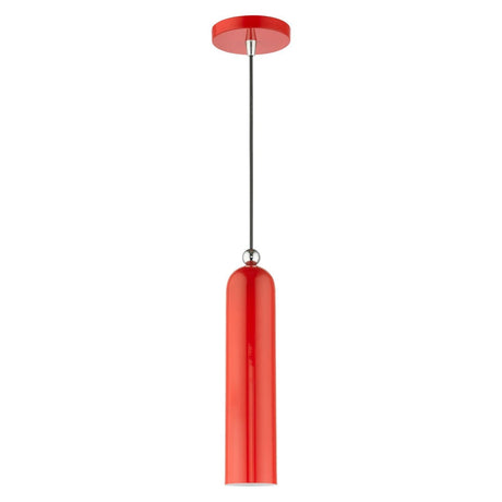 Livex Lighting 46751-72 Ardmore 1 Light 5 inch Shiny Red Pendant Ceiling Light