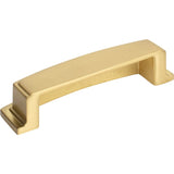 Jeffrey Alexander 141-96BG 96 mm Center Brushed Gold Square-to-Center Square Renzo Cabinet Cup Pull