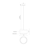 Kuzco PD70615-SM/BN ENKEL 15" PD Smoked/Brushed Nickel 120V TRIAC/ELV LED 3000K 90CRI 39W
