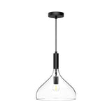 Alora PD532312AGCL BELLEVIEW 12" PD AGED BRASS CLEAR GLASS CORD 72 1X60W E26
