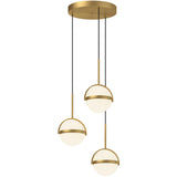 Alora MP301003BG GLOBO MULTI PENDANT LED BRUSHED GOLD