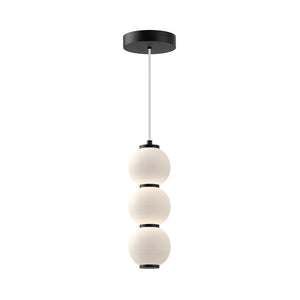 Alora PD530313AGOP BIJOU 7" PD AGED BRASS MATTE OPAL GLASS CORD 72 LED 3000K 90CRI 18W