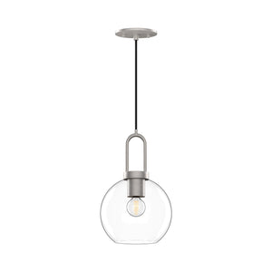 Alora PD601608BNCL SOJI 8" PD BRUSHED NICKEL CLEAR GLASS CORD 72 1X60W E26