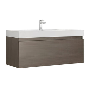 Fresca FCB8011GO-I Fresca Mezzo 48" Gray Oak Wall Hung Modern Bathroom Cabinet w/ Integrated Sink