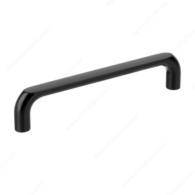 Richelieu BP2570160900 Modern Metal Pull- 2570, Matte Black, 6 5/16 in, 6 23/32 in, 7/16 in, 7/16 in