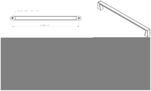 Jeffrey Alexander 177-224SN 224 mm Center-to-Center Satin Nickel Square Boswell Cabinet Pull