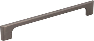 Jeffrey Alexander 286-192BNBDL 192 mm Center-to-Center Brushed Pewter Asymmetrical Leyton Cabinet Pull