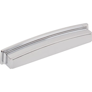 Jeffrey Alexander 141-160PC 160 mm Center Polished Chrome Square-to-Center Square Renzo Cabinet Cup Pull