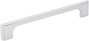 Jeffrey Alexander 286-160PC 160 mm Center-to-Center Polished Chrome Asymmetrical Leyton Cabinet Pull