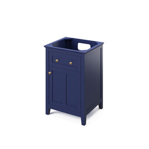 Jeffrey Alexander VKITCHA24BLBGR 24" Hale Blue Chatham Vanity, Black Granite Vanity Top, undermount rectangle bowl