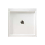 Swanstone SS-4242 42 x 42 Swanstone Alcove Shower Pan with Center Drain in White SF04242MD.010