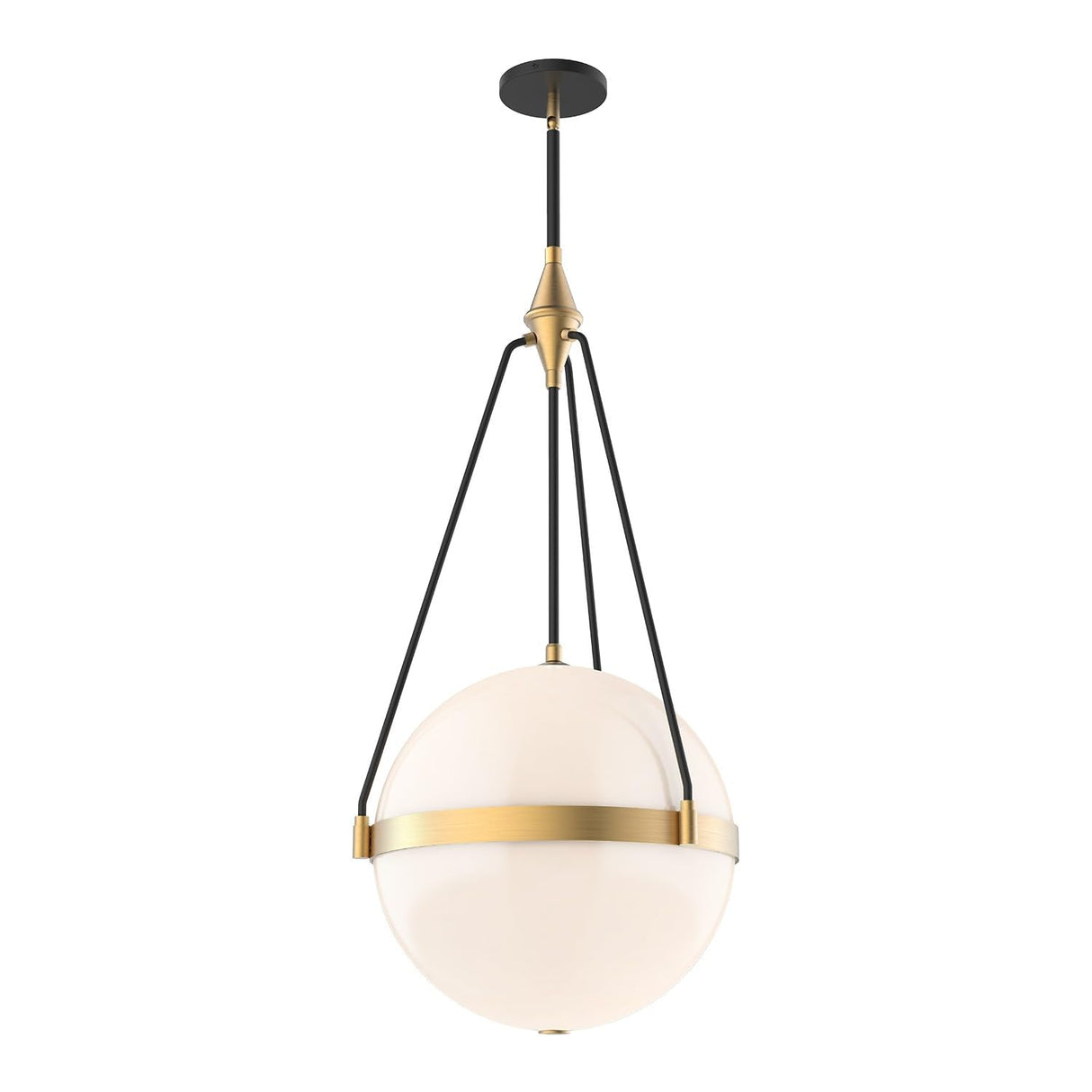 Alora PD406418BGGO HARMONY 4 HEAD 18" PENDANT BRUSHED GOLD GLOSSY OPAL GLASS E26 60WX4