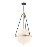 Alora PD406418BGGO HARMONY 4 HEAD 18" PENDANT BRUSHED GOLD GLOSSY OPAL GLASS E26 60WX4