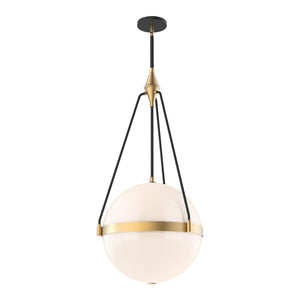 Alora PD406418BGGO HARMONY 4 HEAD 18" PENDANT BRUSHED GOLD GLOSSY OPAL GLASS E26 60WX4