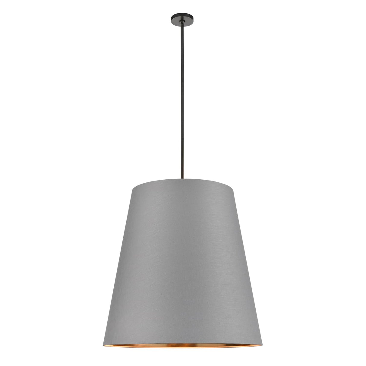 Alora PD311030UBGG CALOR PENDANT 3 LIGHT URBAN BRONZE GRAY LINEN WITH GOLD PARCHMENT