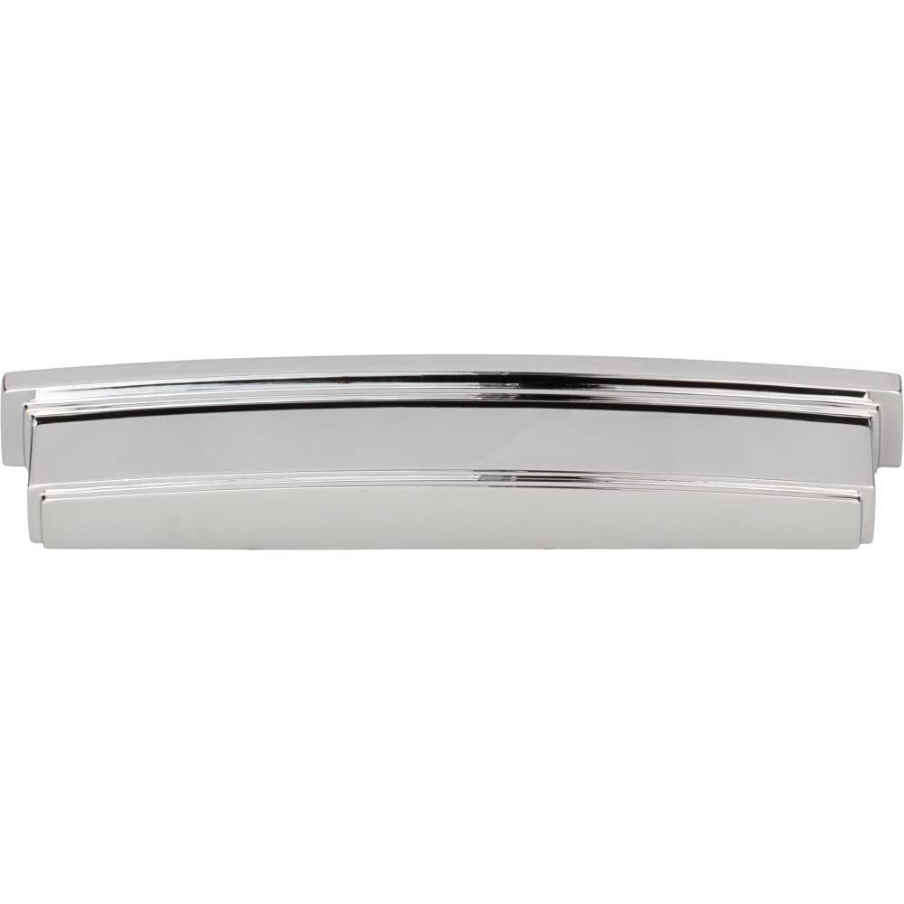 Jeffrey Alexander 141-160PC 160 mm Center Polished Chrome Square-to-Center Square Renzo Cabinet Cup Pull