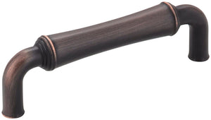 Jeffrey Alexander 537DBAC 96 mm Center-to-Center Brushed Oil Rubbed Bronze Barrel Bremen 2 Cabinet Pull