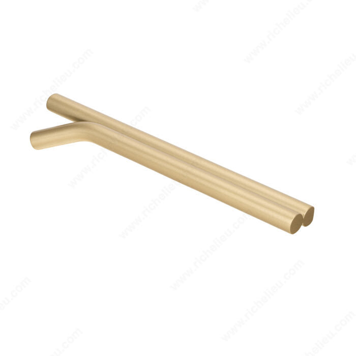 Richelieu 103032168 Modern Metal Pull - 1030, Matte Satin Gold, 1 1/4 in, 2 3/4 in