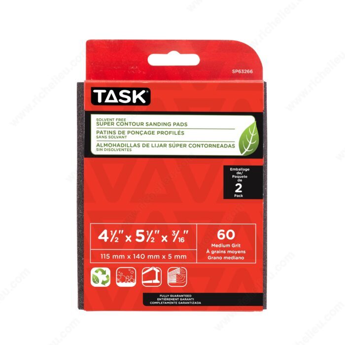 Task SP63262 Super Contour Sanding Pads - Solvent Free, 220, Very Fine