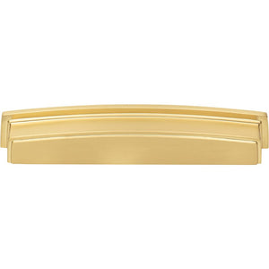 Jeffrey Alexander 141-160BG 160 mm Center Brushed Gold Square-to-Center Square Renzo Cabinet Cup Pull