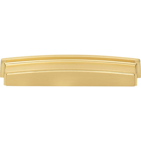 Jeffrey Alexander 141-160BG 160 mm Center Brushed Gold Square-to-Center Square Renzo Cabinet Cup Pull