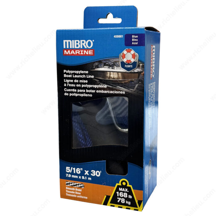 Mibro Marine 459861 Smooth Braid Polypropylene Boat Launch Line