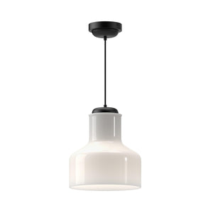 Alora PD540411MBGO WESTLAKE 11" PD MATTE BLACK GLOSSY OPAL GLASS CORD 72 1X60W E26