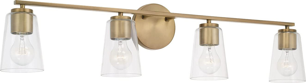 Capital Lighting 148641AD-537 Portman 4 Light Vanity Aged Brass