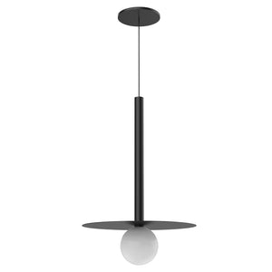 Kuzco PD15519-BK ELIXIR GLASS SPHERE WITH SHIELD PENDANT BLACK 7W 120VAC WITH LED DRIVER 3000K 90CRI