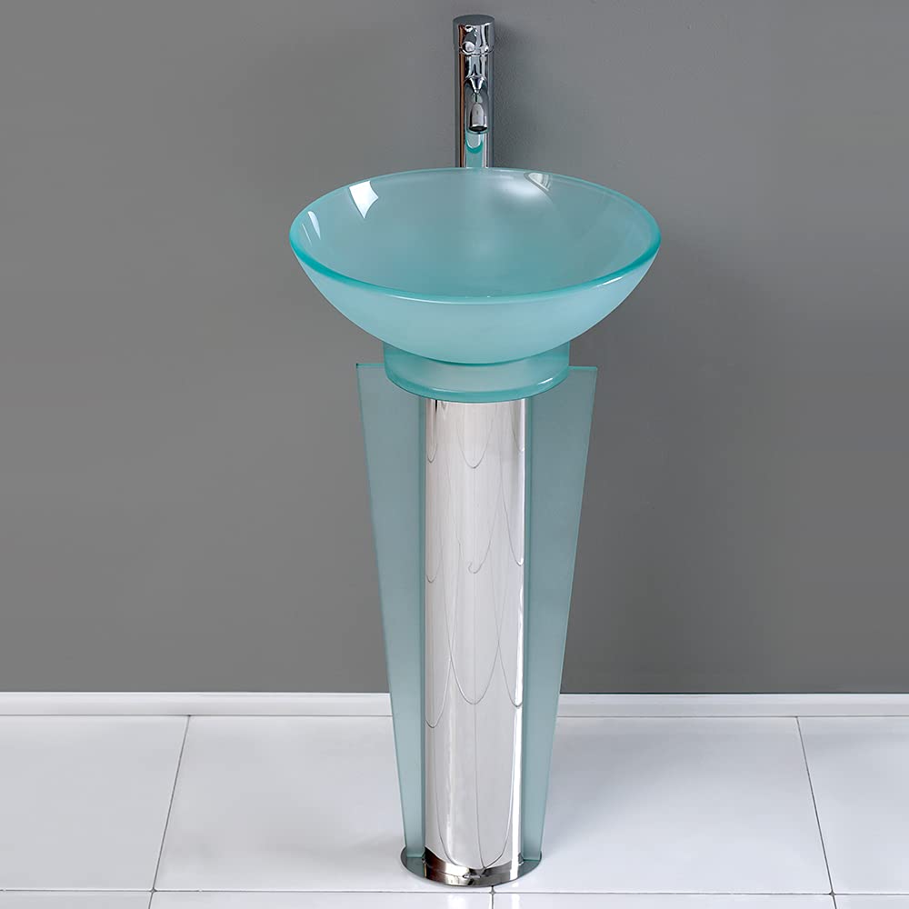 Fresca CMB1053-V Fresca Vitale 17" Modern Glass Bathroom Pedestal