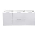 Fresca FCB8348WH-D Fresca Valencia 48" Glossy White Wall Hung Double Sink Modern Bathroom Cabinet