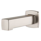 Squared Non-Diverting Tub Spout in PVD Brushed Nickel