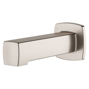 Squared Non-Diverting Tub Spout in PVD Brushed Nickel