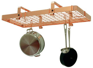 Enclume PR13WG CP 37" Low Ceiling Rectangle Pot Rack w/ 18 Hooks CP