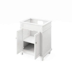 Jeffrey Alexander VKITDOU30BLWCR 30" Hale Blue Douglas Vanity, White Carrara Marble Vanity Top, undermount rectangle bowl