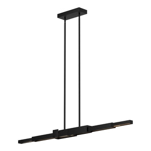 Kuzco LP29560-BK ENZO 60" LINEAR PENDANT TEXTURED BLACK 120V TRIAC/ELV LED 3000K 90CRI 62W