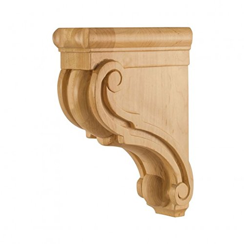 Hardware Resources CORF-2-WB 3" W x 6" D x 8" H White Birch Scrolled Corbel