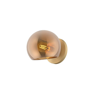 Alora WV548006BGCP WILLOW 6" WV BRUSHED GOLD COPPER GLASS 1X60W E12