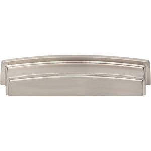 Jeffrey Alexander 141-128SN 128 mm Center Satin Nickel Square-to-Center Square Renzo Cabinet Cup Pull
