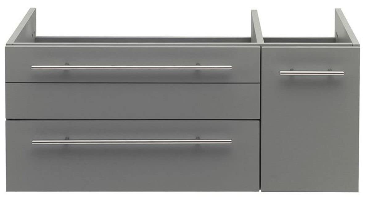 Fresca FCB6136WH-UNS-L Fresca Lucera 36" White Wall Hung Undermount Sink Modern Bathroom Cabinet - Left Version