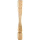 Hardware Resources P82-ALD 3-1/2" W x 3-1/2" D x 35-1/2" H Alder Baroque Minimalist Post