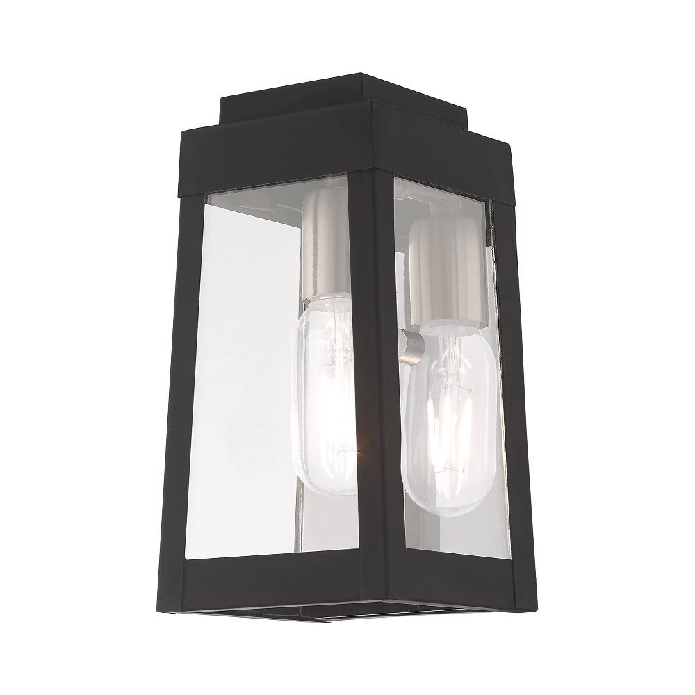 Livex Lighting 20851-07 Oslo - 9.5" One Light Outdoor Wall Lantern, Bronze Finish with Clear Glass