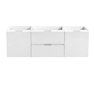 Fresca FCB8348WH Fresca Valencia 48" Glossy White Wall Hung Single Sink Modern Bathroom Cabinet